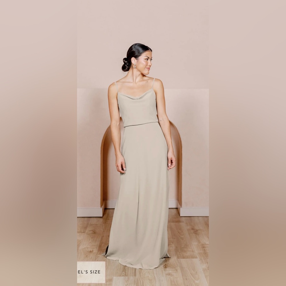 Revelry Skye Chiffon Dress in Champagne